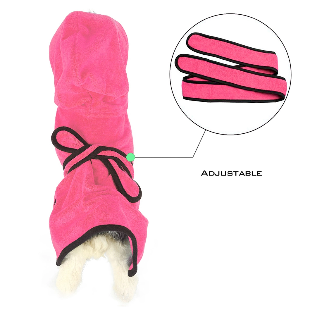 Soft Towel Robe Dog Cat Bathrobe Grooming Quick Drying Pet Apparel