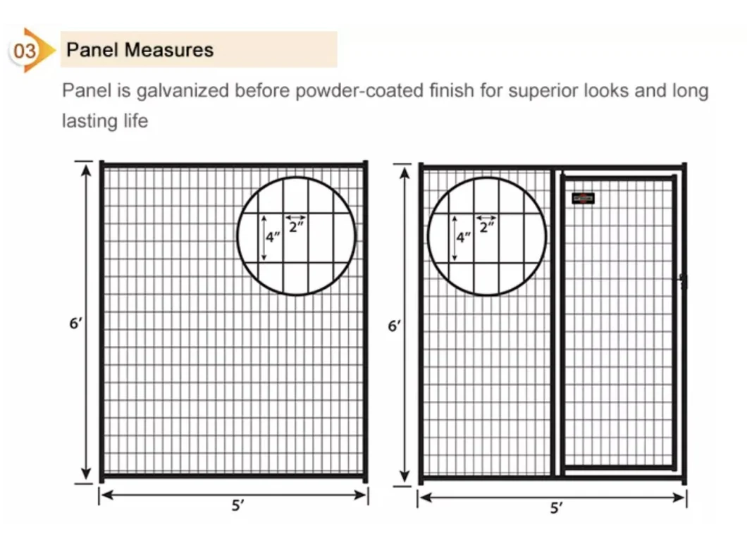 Heavy Duty Modular 10FT*5FT*6FT Outside Welded Wire Metal Mesh Extra Large Outdoor House Crate Pet Cage Dog Kennel